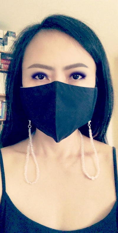 AIMEE Clear Beaded Face Mask Chain
