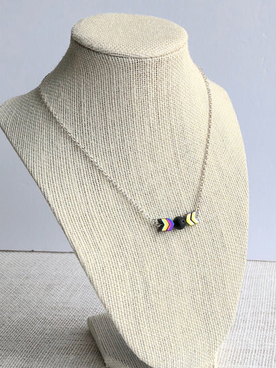 Inspirational Necklace For Women, Essential Oil Diffuser Necklace, Lava Stone Diffuser Jewelry, Aromatherapy Jewelry, Mom Birthday Gift