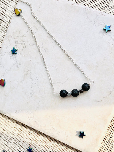 Essential Oil Diffuser Necklace, Lava Stone Diffuser Jewelry, Lava Bead Diffuser Jewelry, Lava Bar Necklace For Women, Birthday Gift For
