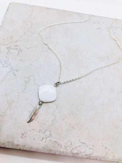 Freshwater Pearl Necklace, Everyday Necklace Silver, Best Friend Birthday Gifts for her, Best Sellers, artisan jewelry for women, feather