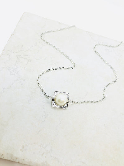 Freshwater Pearl Necklace, Everyday Necklace Silver, Best Friend Birthday Gifts for her, artisan jewelry for women, best selling items