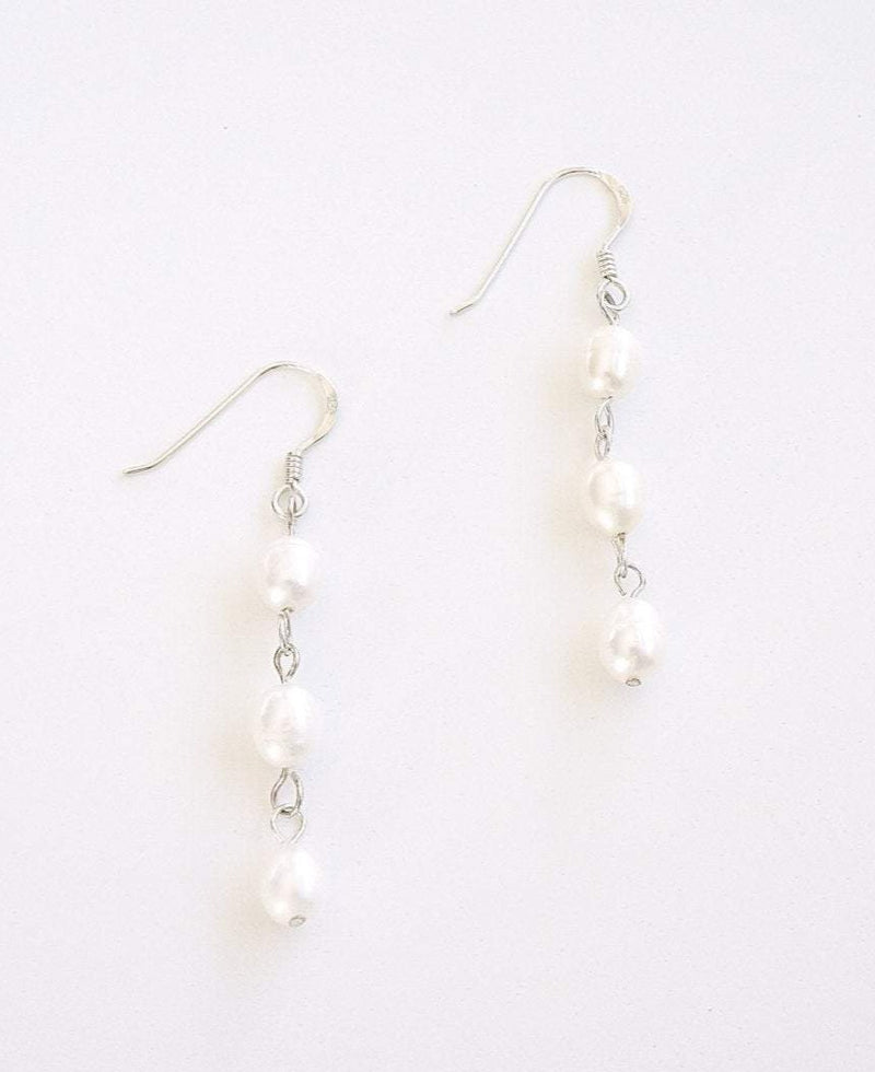 Cute Pearl Earrings For Girls, Pearl Dangle Earrings for wedding, Freshwater pearl earrings bridesmaid gift jewelry, Mothers Day Gift For